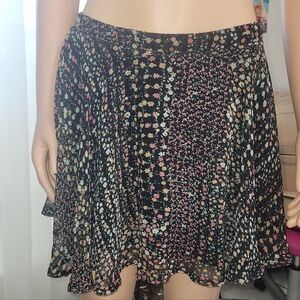 Phanuel Multicolor Floral Skater Skirt Size # L